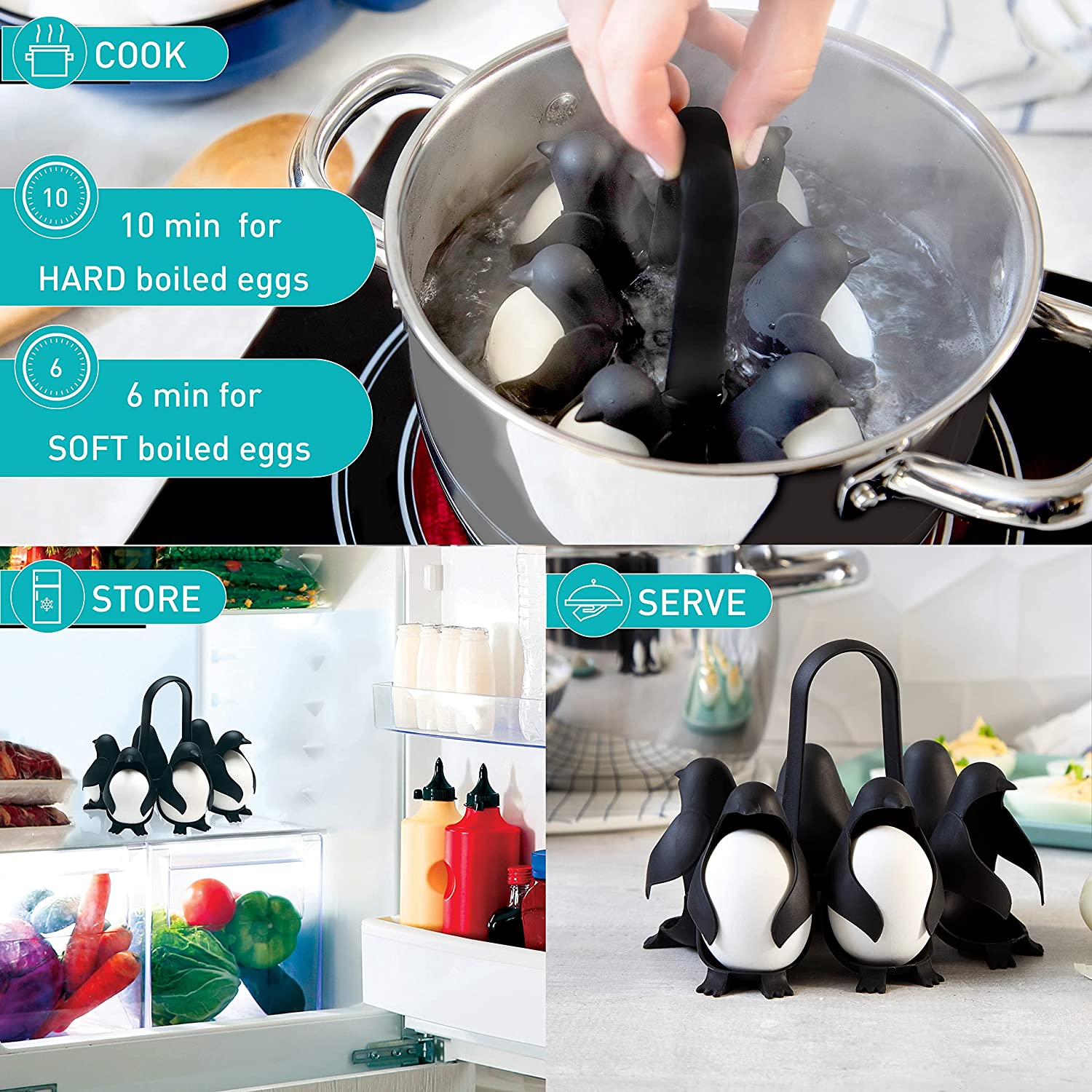 Penguin Boiled Egg Cooker - The Kitchen Solution
